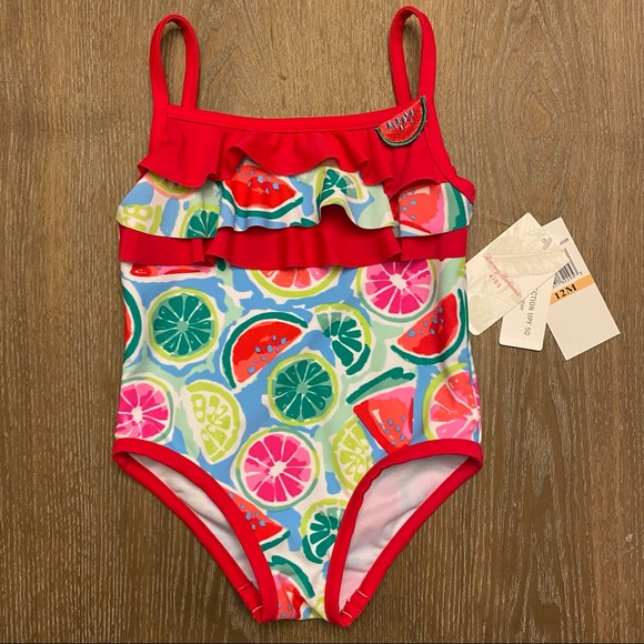 TOMMY BAHAMA Kids Watermelon One Piece Swimsuit - Picture 5 of 16